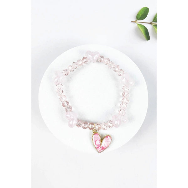 Cute Valentine Bracelet of Solid Color Heart
