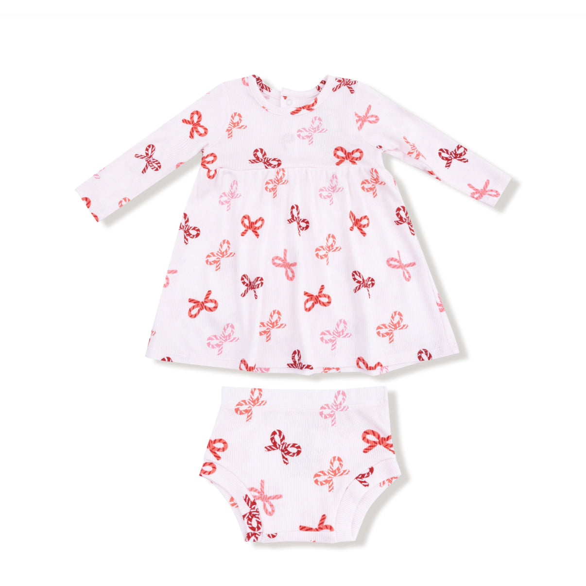 Candy Cane Bow Dress & Bloomers