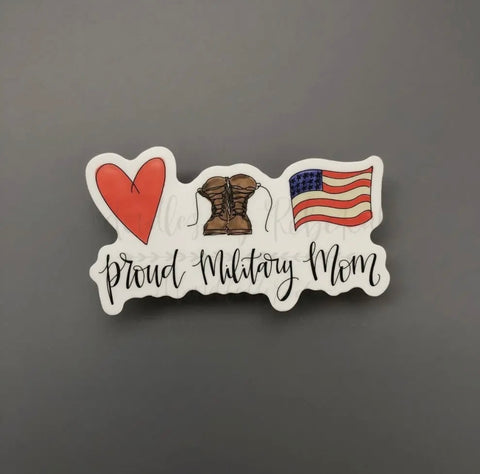Proud military mom sticker