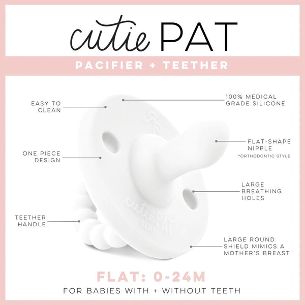 White Cutie PAT Flat (Pacifier + Teether)