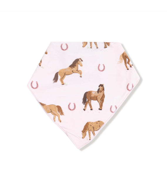 Pink Horses Bandana Bib