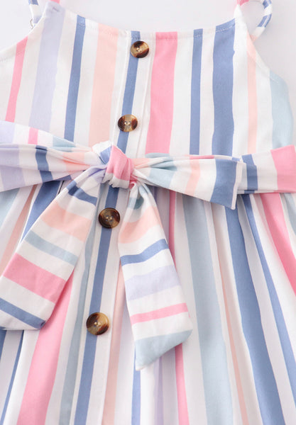 Blue Stripe Button Down Dress