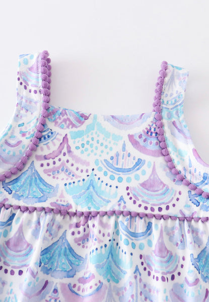 Lavender Scales Romper 6M