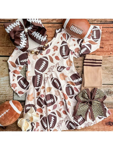 Football and Fall Leaves Dress