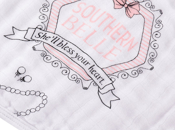 Southern Belle Burp and Bib Combo