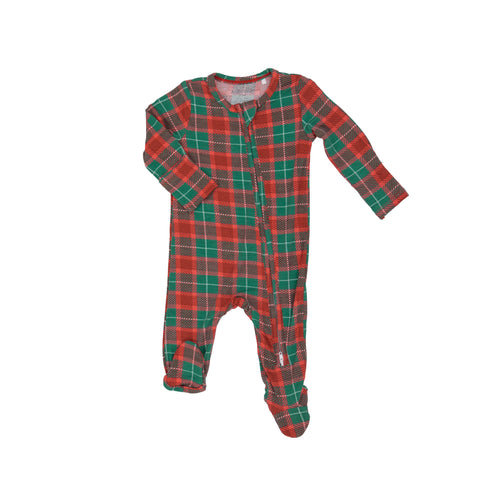 Holiday Plaid Zipper Footer