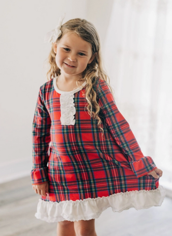 Tartan Gown with Bloomer