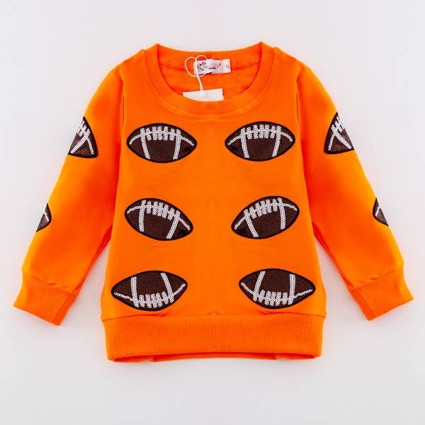 Sequin Football Shirt-Orange