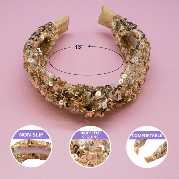 Sparkly Sequin Knot Headband (4 colors available)