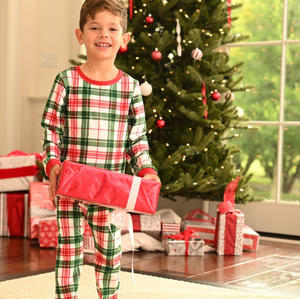 Christmas Plaid Buttflap Pajamas- Infant