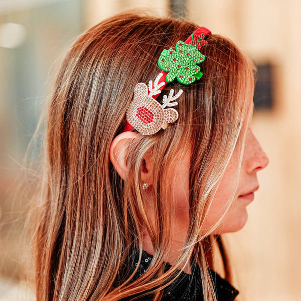 Christmas Charm Headband and Hair Clips - Interchangeable