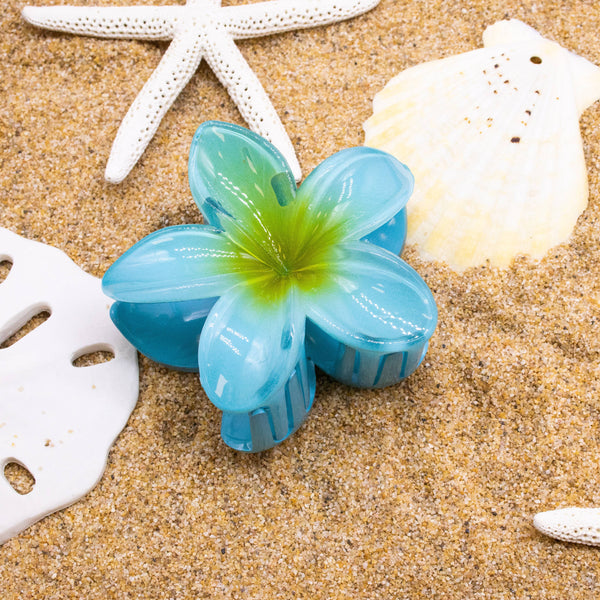 Plumeria Flower Hair Claw Clip - Tropical Floral