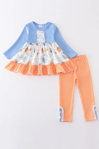 Pumpkin Gingham Set