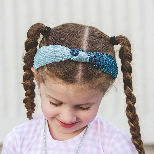 Two Tone Pleated Knot Headbands - 3 Pack