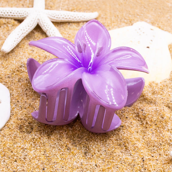 Plumeria Flower Hair Claw Clip - Tropical Floral