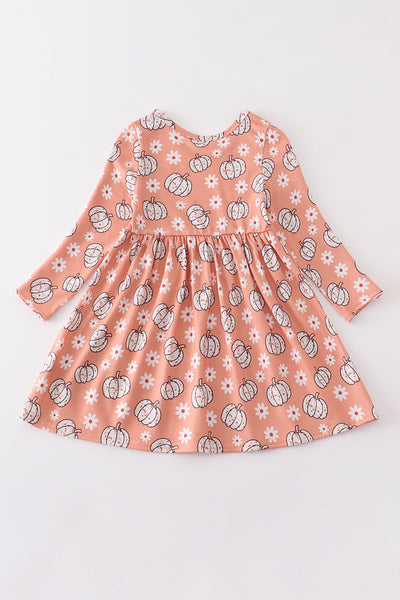 Pumpkins & Daisies Twirl Dress