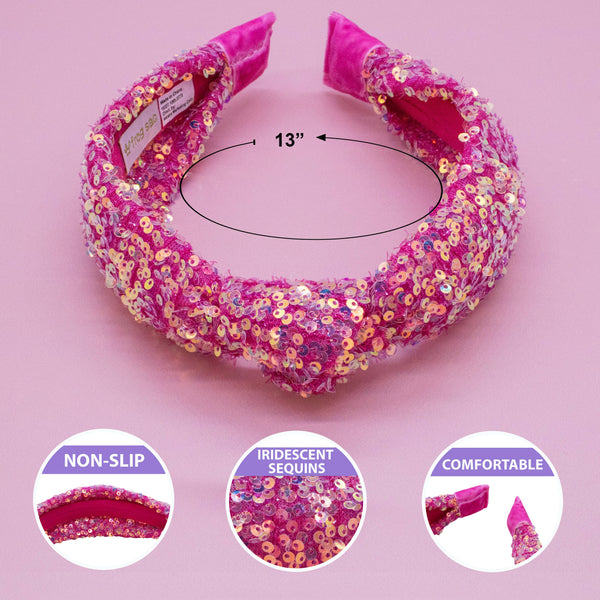 Sparkly Sequin Knot Headband (4 colors available)