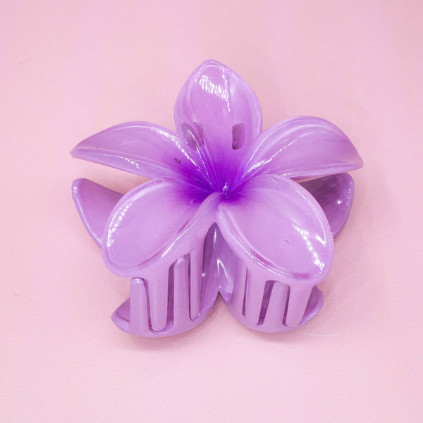 Plumeria Flower Hair Claw Clip - Tropical Floral