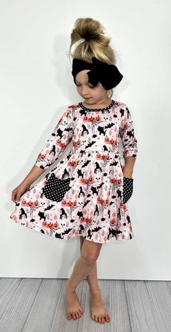 Bats & Black Cats Girls Dress