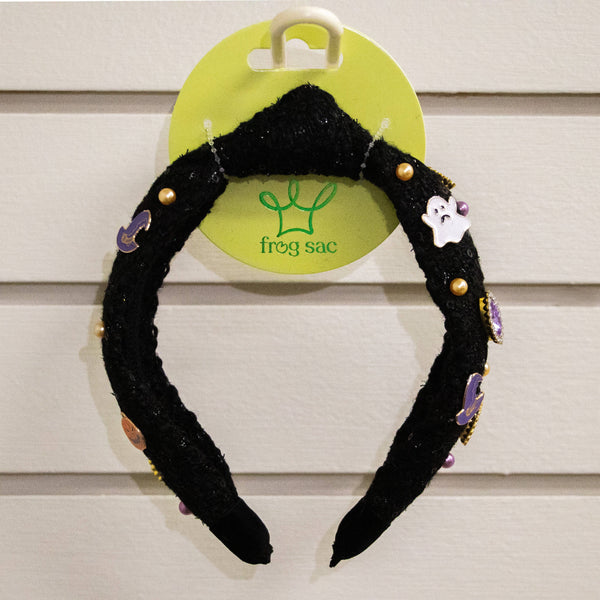 Halloween Knotted Headband - Tweed Knot Hair Band for Kids Girls
