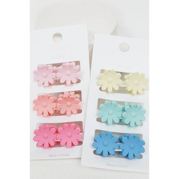 Mini Flower Hair Claw Set