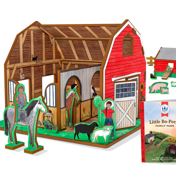 Little Bo Peep's Family Farm Book and Playset