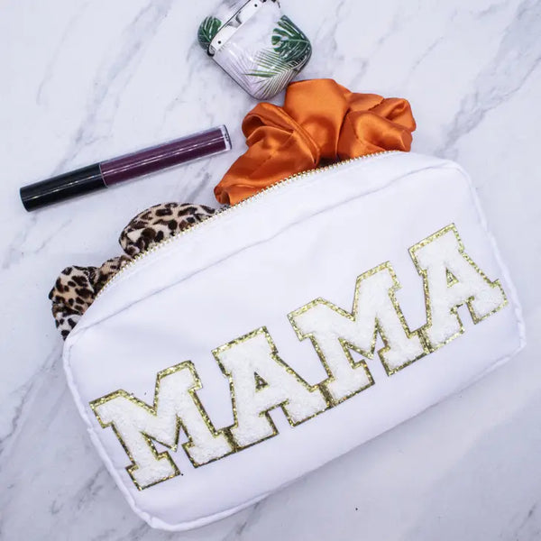 Mama Chenille Letter Pouch