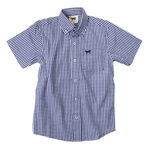 Wes & Willy Mini Gingham Short Sleeve Shirt/BlueMoon
