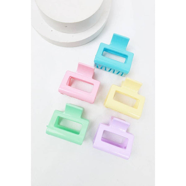 3-Pcs Mini Rectangle Hair Claw Set