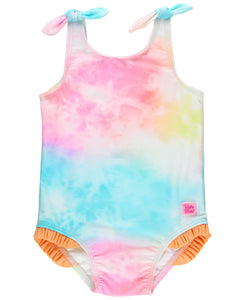 Rainbow Tie Dye Tie Shoulder One Piece 6