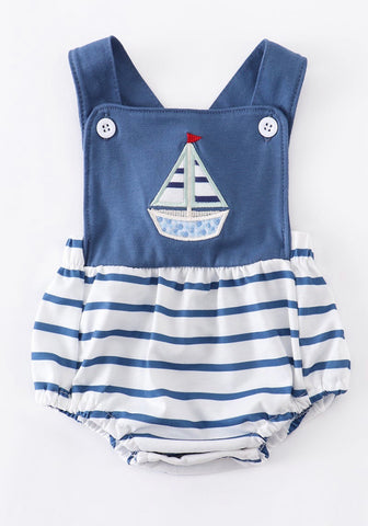 Sailboat Bubble Romper 3 months