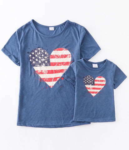 Mommy & Me Patriotic Heart Shirt