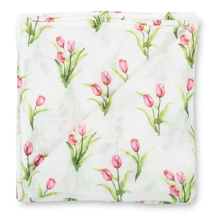 Tulip Garden Swaddle Blanket