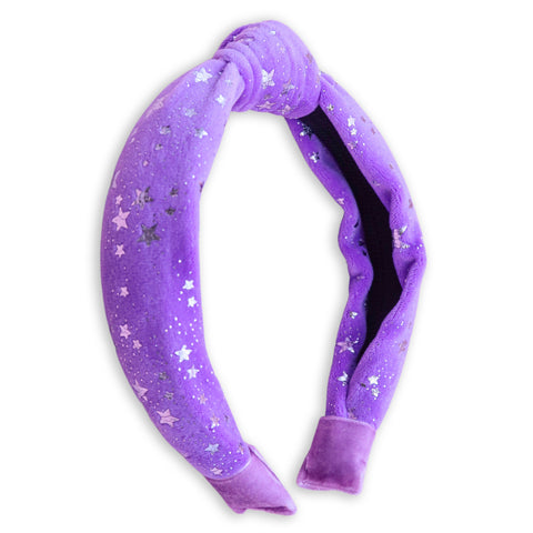 Metallic Star Velvet Knot Headband