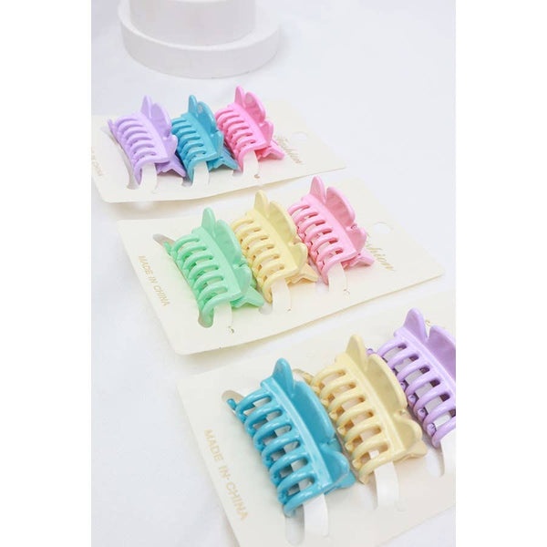 3-Pcs Mini Hair Claw Set